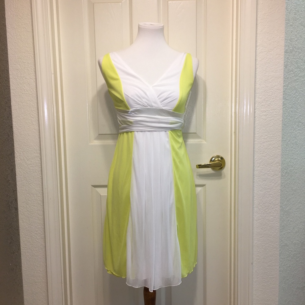 🚨 gave away 🚨☕️ Yellow and White Spring Dress